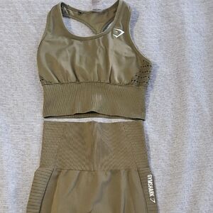 Gymshark Olive Green Energy Seamless Set